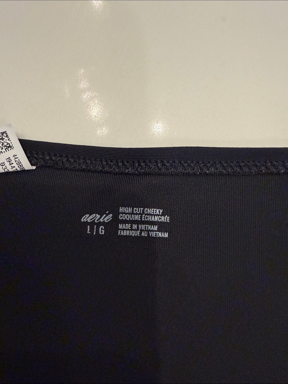aerie Black High-Cut Cheeky Bikini Bottom - Picture 2 of 4